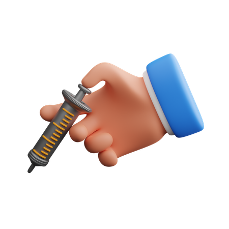 Hand Carrying Syringe  3D Icon