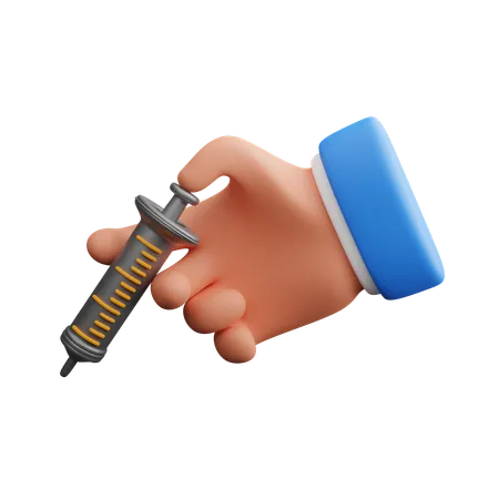 Hand Carrying Syringe Download This Item Now 3D Icon
