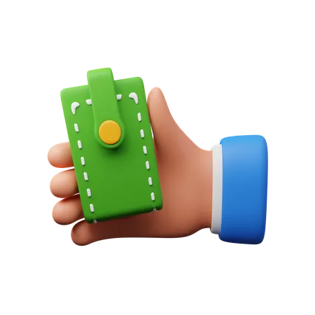 Hand Carrying Wallet  3D Icon
