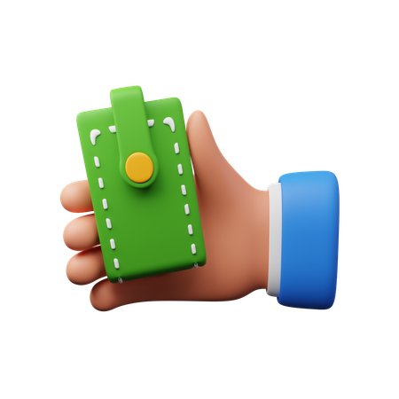 Hand Carrying Wallet  3D Icon