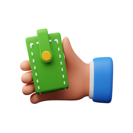 Hand Carrying Wallet  3D Icon