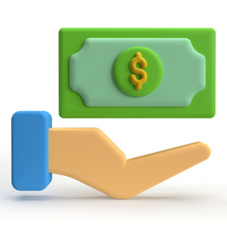 Hand Cash  3D Icon
