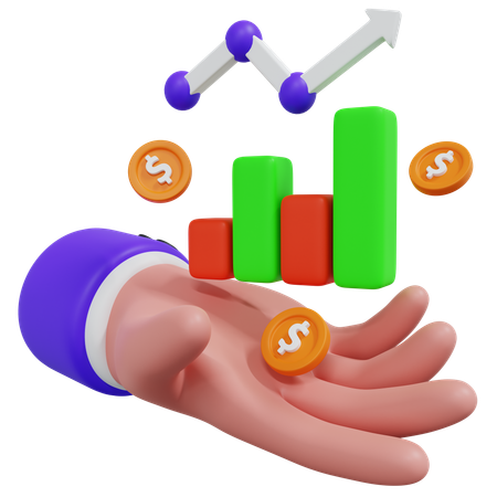 Handdiagramm Erwachsen werden  3D Icon