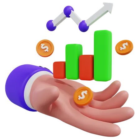 Handdiagramm Erwachsen werden  3D Icon