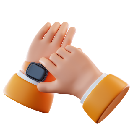 Hand überprüft Uhr  3D Icon