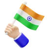 Hand Cheering With The Indian Flag