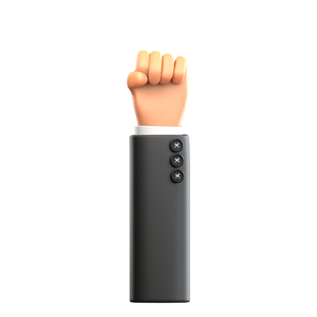 Hand Clenching Gesture  3D Icon