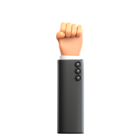 Hand Clenching Gesture  3D Icon