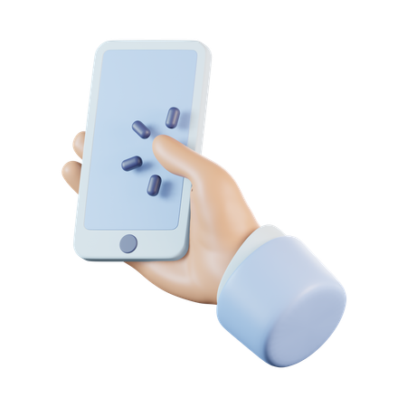 Hand Clicking a Phone  3D Icon