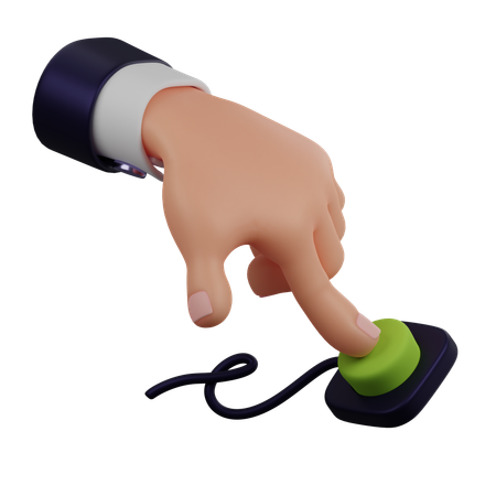 Hand Clicking Button  3D Icon