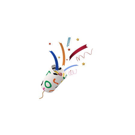 Hand Confetti  3D Icon