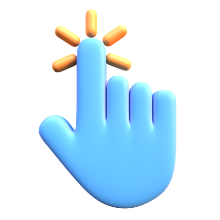 Hand Cursor Click  3D Icon
