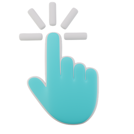 Hand Cursor Click  3D Icon