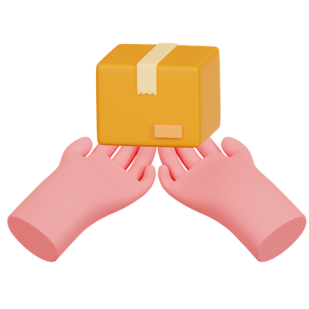 Hand Delivering A Package  3D Icon