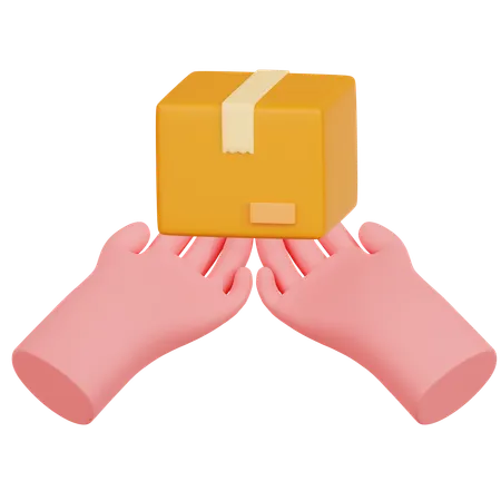 Hand Delivering A Package  3D Icon