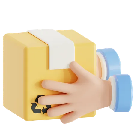 Delivering Package By Hand 3D Icon