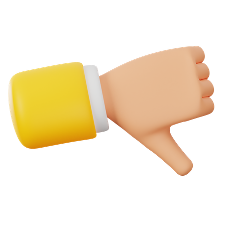 Hand Dislike  3D Icon