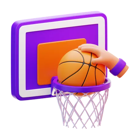 Hand Drooting A Basketball  3D Icon