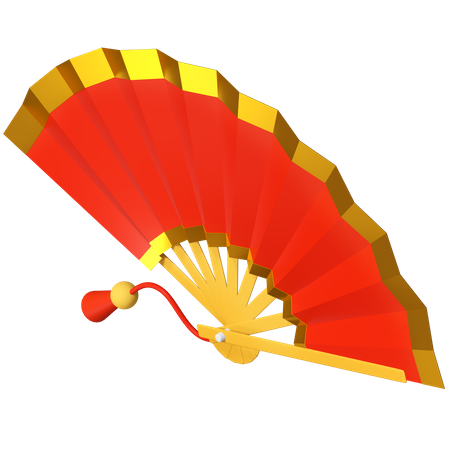 Hand Fan  3D Illustration