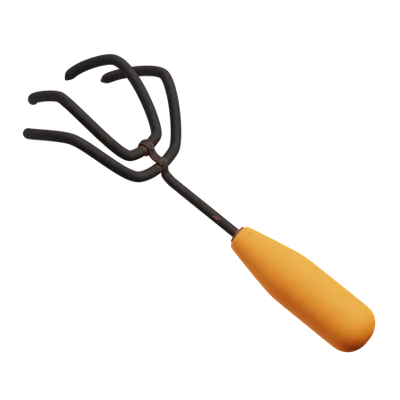 Hand Fork Tools For Gardening 3D Icon