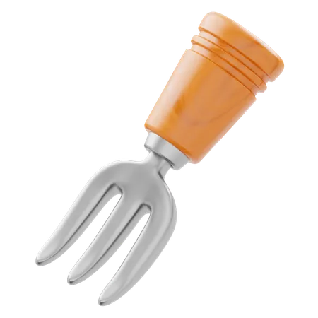 Hand Gardening Fork  3D Icon