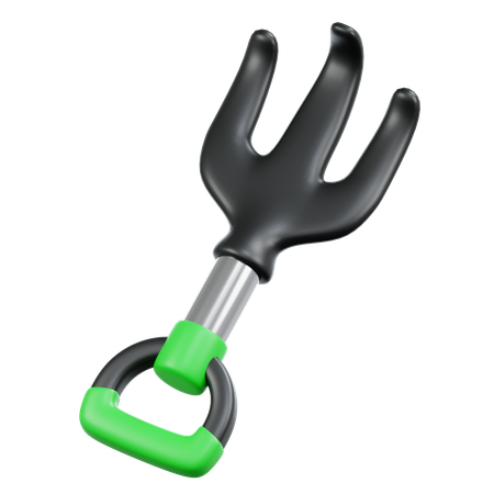 Hand Gardening Fork  3D Icon