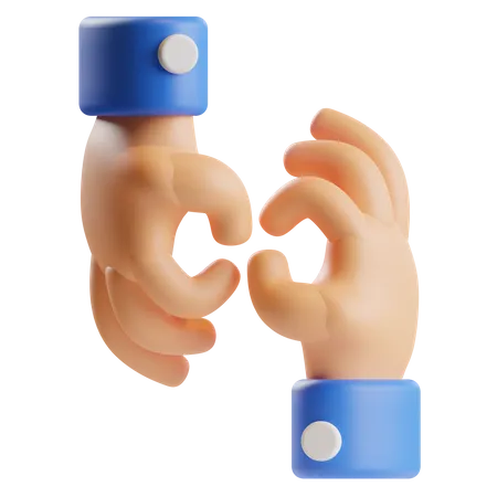 Handzeichensprache Geste  3D Icon