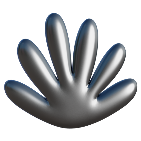 Hand Gesture Abstract Shape  3D Icon