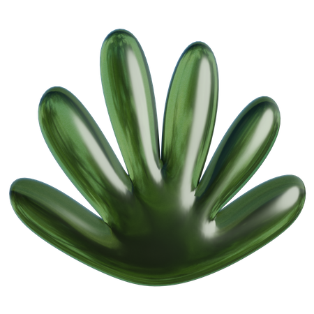 Hand Gesture Abstract Shape  3D Icon