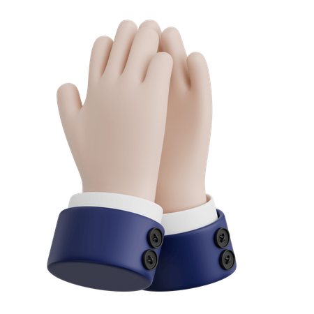 Hand Gesture Clap  3D Icon