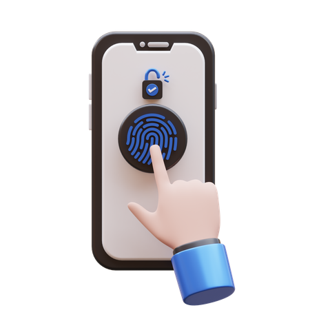 Hand Gesture Fingerprint  3D Icon
