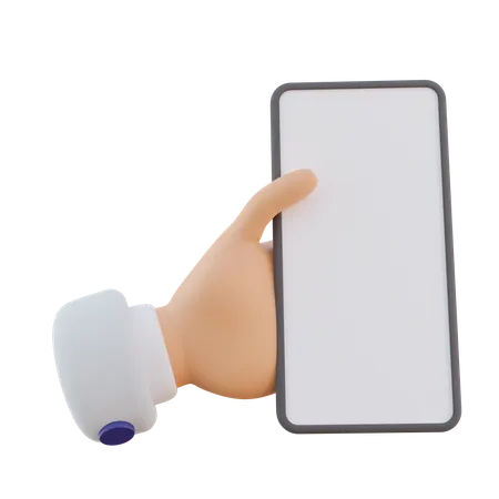 Hand Gesture Holding Phone  3D Icon