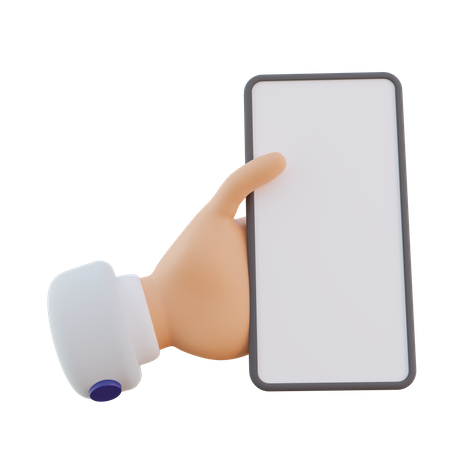 Hand Gesture Holding Phone  3D Icon