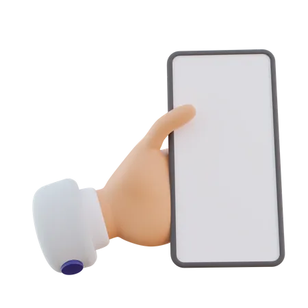 Hand Gesture Holding Phone  3D Icon