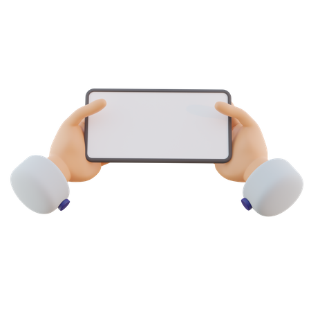 電話を持つ手のジェスチャー 風景  3D Icon