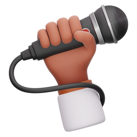 Hand Gesture Journalist  3D Icon