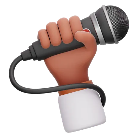 Hand Gesture Journalist  3D Icon