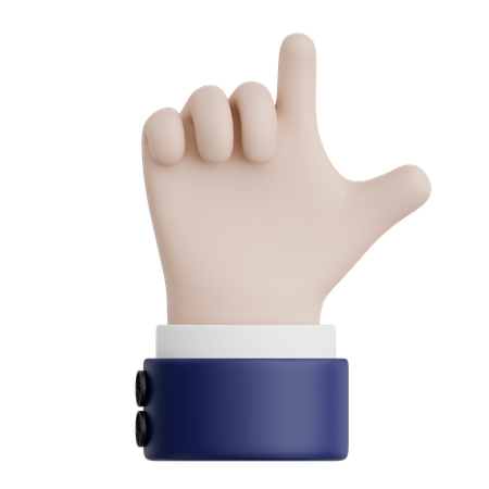 Hand Gesture L Sign  3D Icon