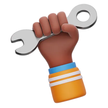 Hand Gesture Mechanic  3D Icon