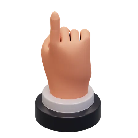Hand Gesture Numb 1  3D Icon
