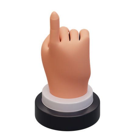 Hand Gesture Numb 1  3D Icon