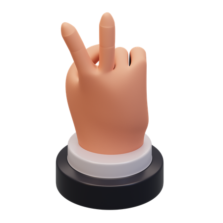 Hand Gesture Numb 2  3D Icon