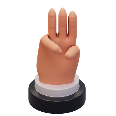 Hand Gesture Numb 6  3D Icon