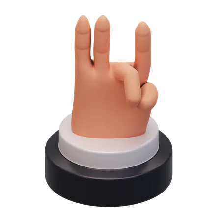 Hand Gesture Numb 8  3D Icon