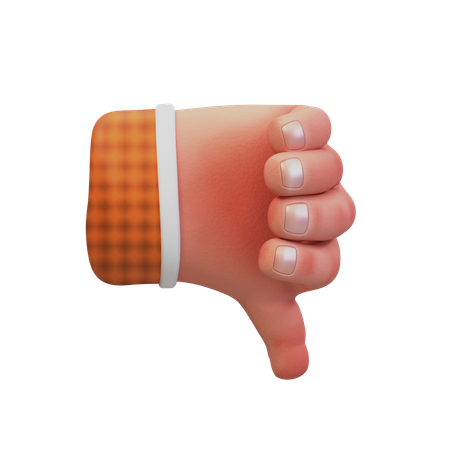 Hand gesture of disagreement  3D Icon