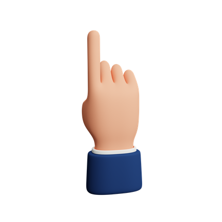 Hand gesture pointing  3D Icon