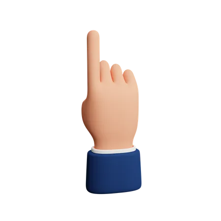 Hand gesture pointing  3D Icon