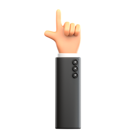 Hand Gesture Pointing Up  3D Icon