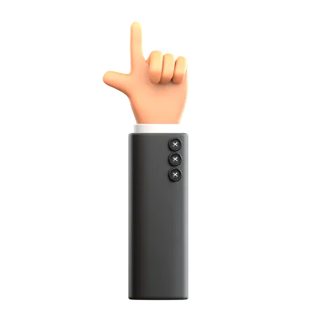 Hand Gesture Pointing Up  3D Icon