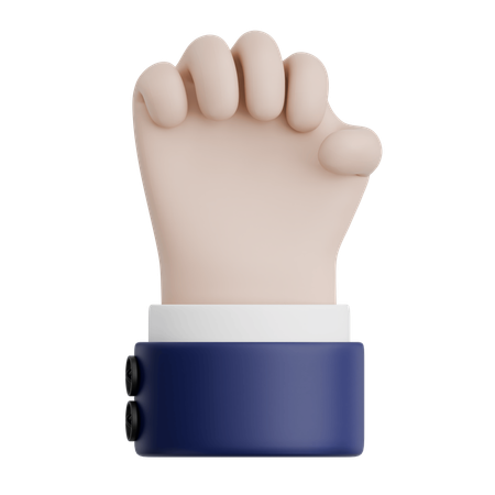 Hand Gesture Raised Fist  3D Icon